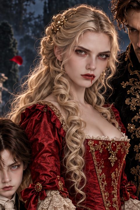 Elizabeth Cavendish, de vestido vermelho
